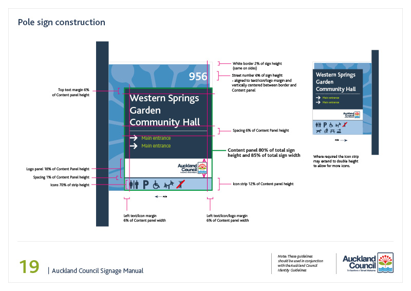 auckland council signage manual - example page